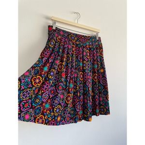 Passports of Pier 1 Imports pattered bright full skirt | size Medium